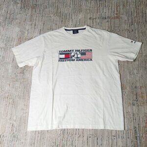 Tommy Hilfiger Freedom America T-Shirt, Cream, Red and Blue, Size M